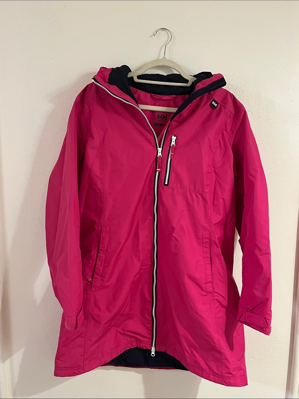 Helly Hansen Women's Pink Hooded Long Belfast Jacket